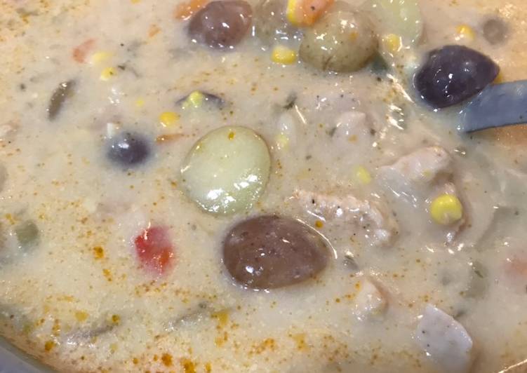 Chicken corn chowder soup