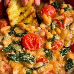 A picture of Rustic Spinach and Beans.