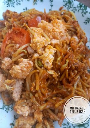 Foto resep Mie Balado Telur Ikan