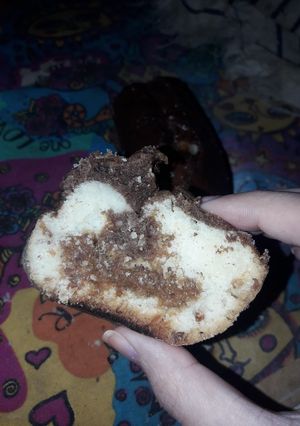 Una foto de Budín marmolado con dulce de leche