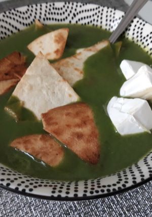 Spenót krémleves recept fotója