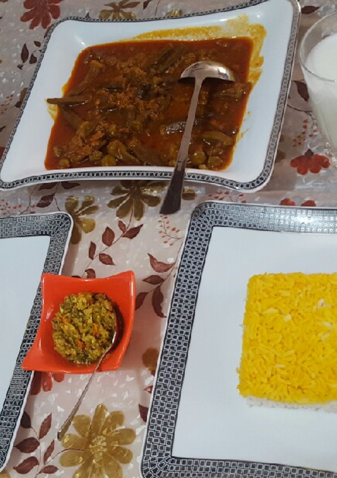 عکسی از دستور خورش بامیه