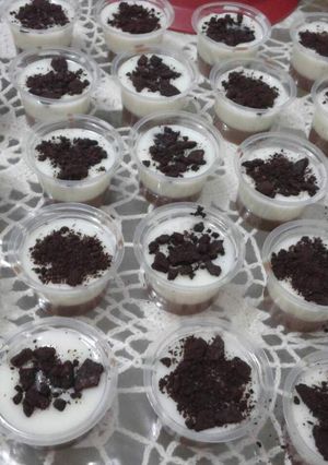 Foto resep Pudding White Choco Oreo