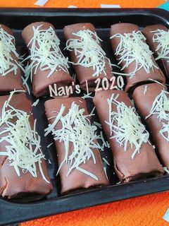 Foto resep Dadar Gulung Isi Pisang Cokelat
