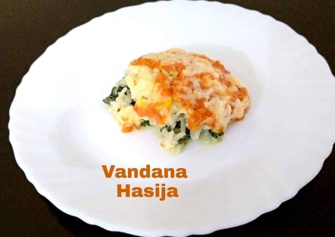 Recipe of Favorite Layered Corn,Spinach Rice With Tomato Sauce - Quick and Easy Meals