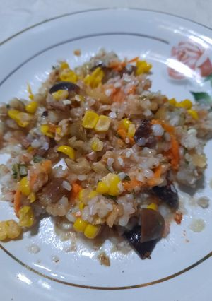Una foto de Ensalada de trigo Sarraceno y verduras