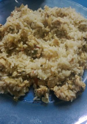 Una foto de Pechuga salteada con arroz
