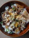 Sukiya Style 3-Cheese Gyudon: Japanese Beef Bowl Recipe