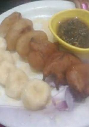 A picture of Sweet banana Dumplings.