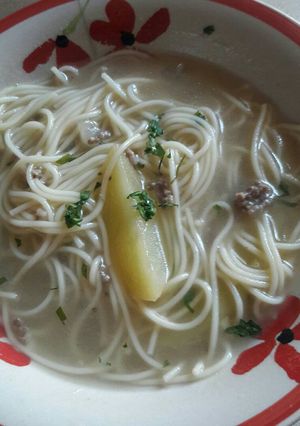 Una foto de Sopa a la minuta