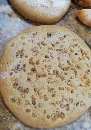 Una foto de Tortilla de rescoldo con Chicharrones