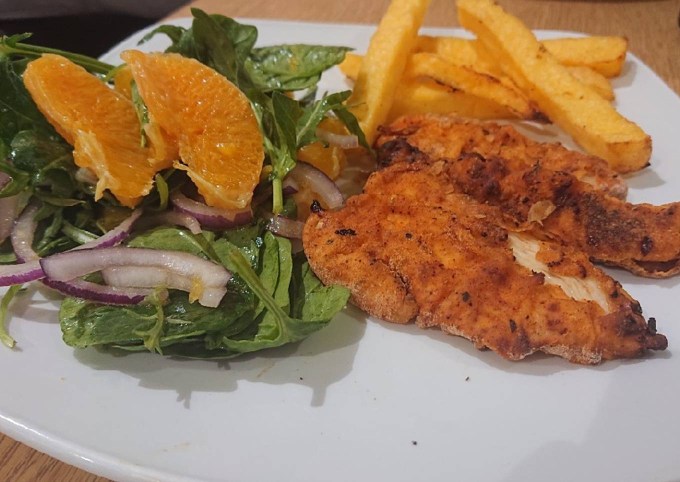 Cajun Chicken Breasts with Orange Salad