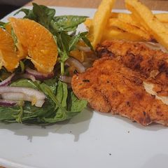 A picture of Cajun Chicken Breasts with Orange Salad.