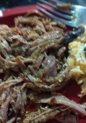 Una foto de Pulled Pork en molde milagro