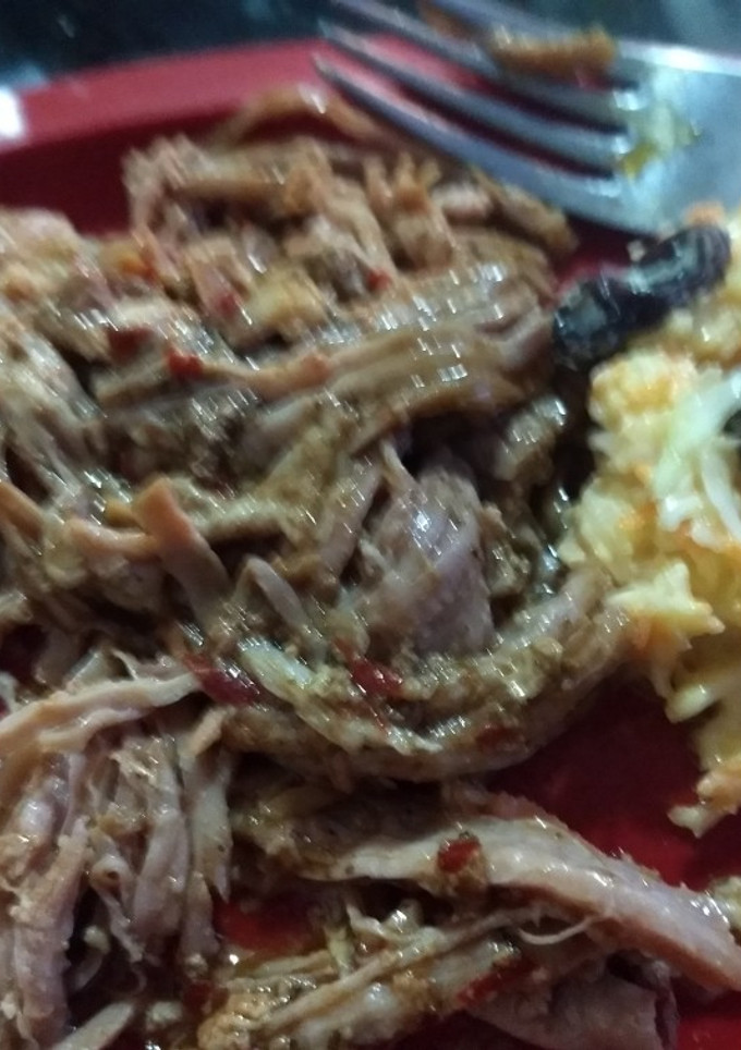 Una foto de Pulled Pork en molde milagro