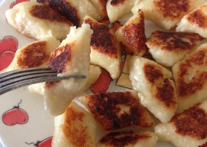 Ленивые вареники жареные