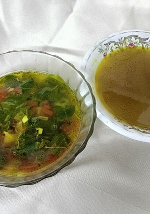 A picture of Drumstick leaves Soup.