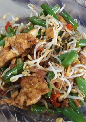 Foto resep 🥚Telur dadar taoge buncis