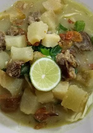 Foto resep Soto Kikil +tetelan daging sapi ala Aini