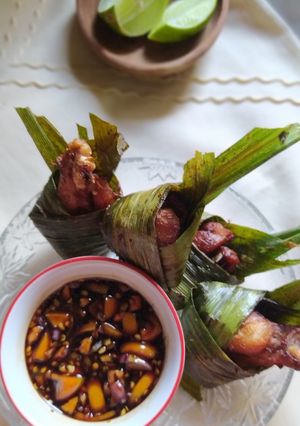 Foto resep Gai Hor Bai Toey - Thai Pandan Chicken (Ayam Pandan Thailand)