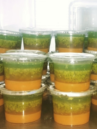Cara Memasak Puding lumut lapis mangga Praktis
