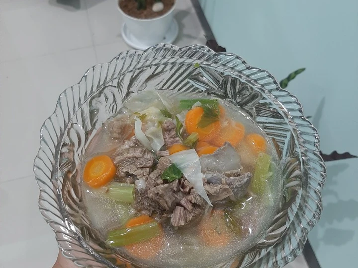 Langkah Mudah untuk Menyiapkan Resep Sayur Sop Bening Daging Sapi Simple Anti Ribet, Sempurna