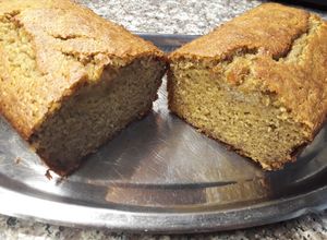 Una foto de Budín integral de banana