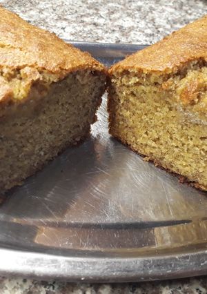 Una foto de Budín integral de banana
