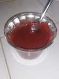 Coulis de  fresa, menta y anís  estrella