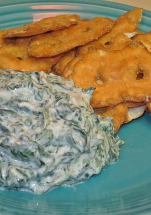 A picture of Larry's easy spinach dip.