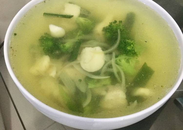 Proses meracik Sup Dori Brokoli Lezat