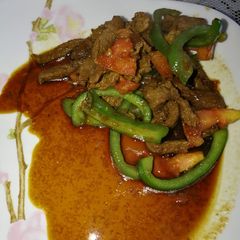 A picture of My beef stir fry.