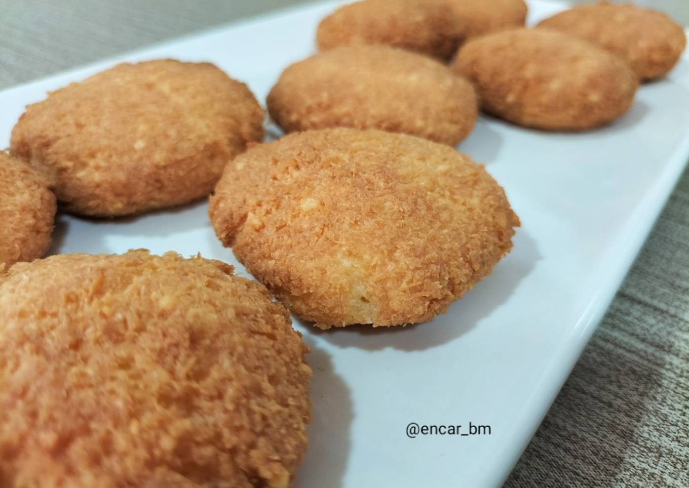 Galletas de queso y coco en airfryer