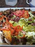 Súper ensalada con churrasquito