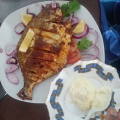 Grilled pampano fish A picture of Grilled pampano fish.