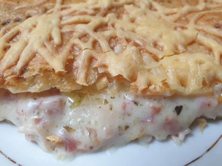 Receta Empanada de hojaldre con bechamel  que Delicioso