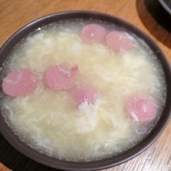 A picture of Corn Soup with Sausage.