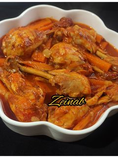 عکسی از دستور خورشت مرغ و هویج