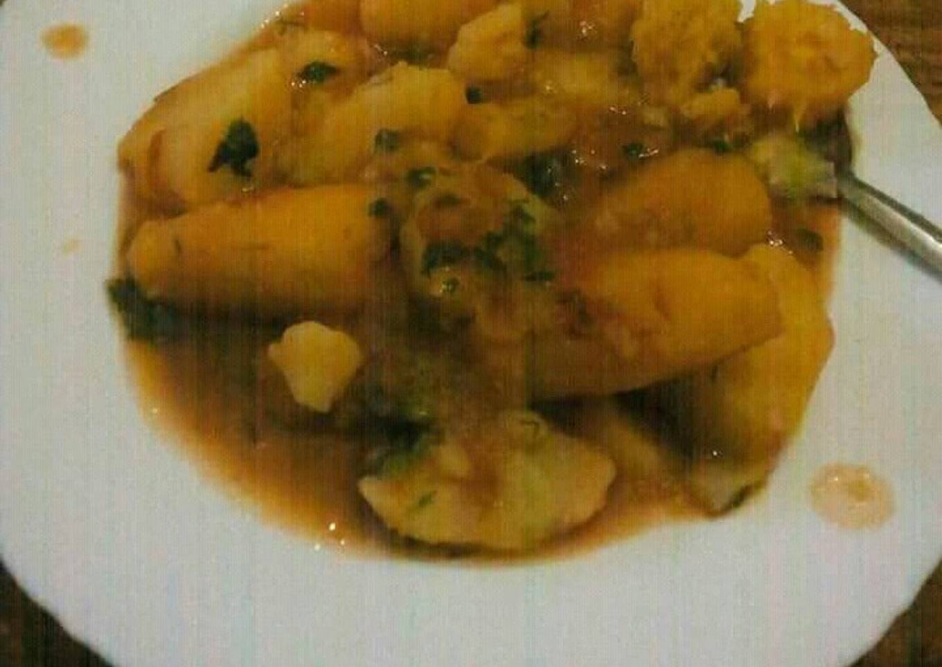 Stewed bananas