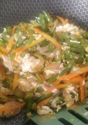 Foto resep Orak-arik Buncis Wortel / Stir fried Egg Bean Carrot