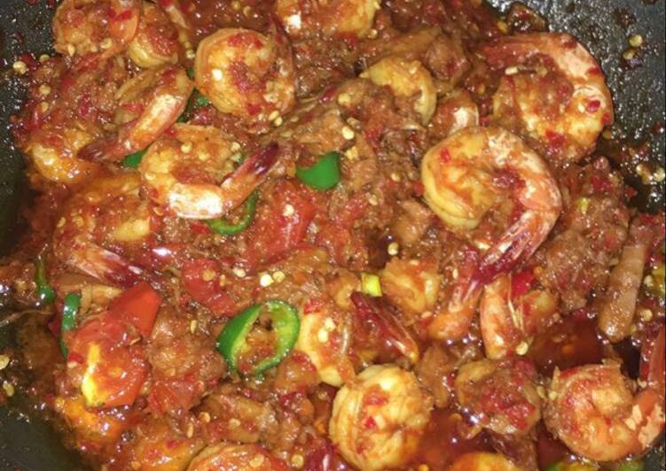 Sambel goreng udang campur mandai