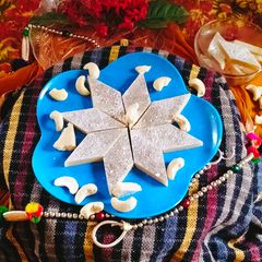 A picture of Kaju katli (Diwali special).