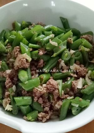 Foto resep Tumis buncis daging giling