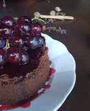 Tarta de queso con vino caliente especiado