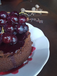 Una foto de Tarta de queso con vino caliente especiado