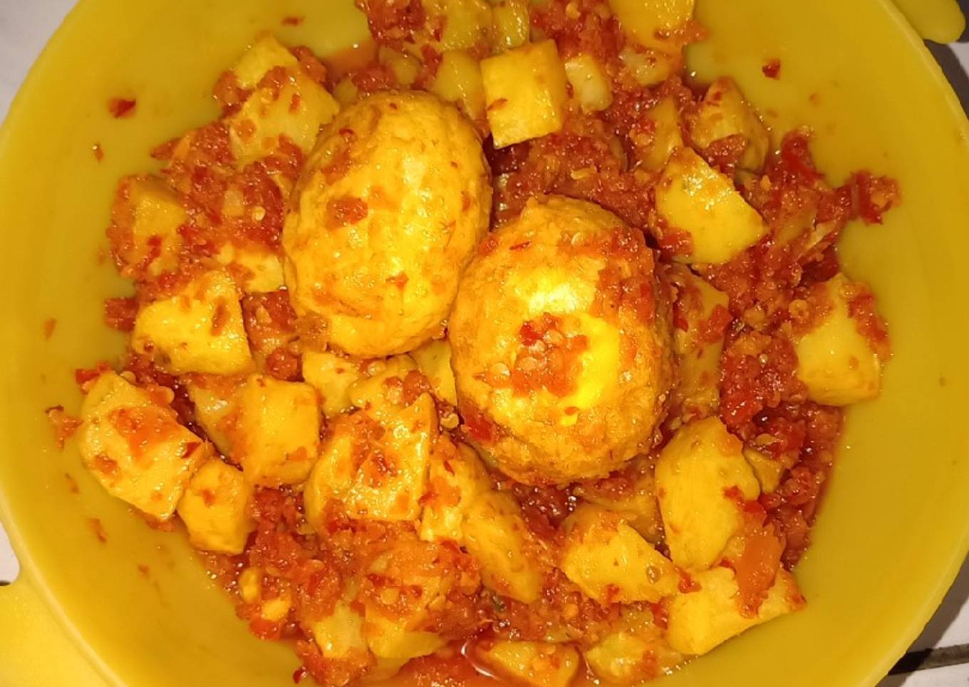 Kentang Telur Sambal Balado