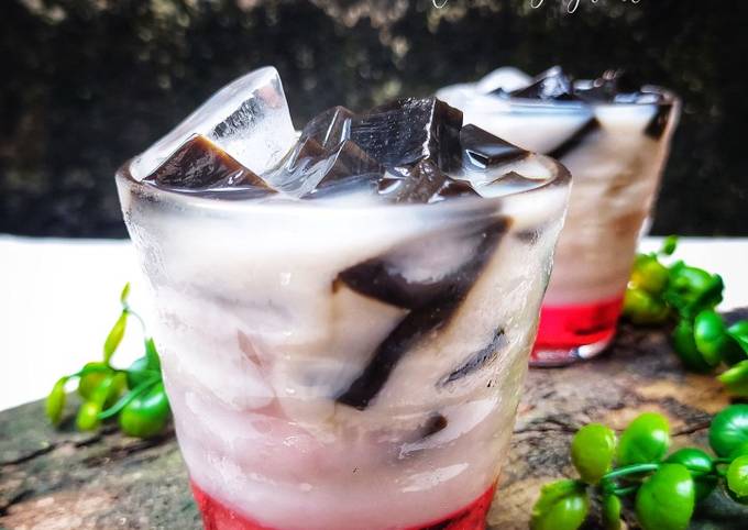 Es Cocopandan cincau Yoghurt