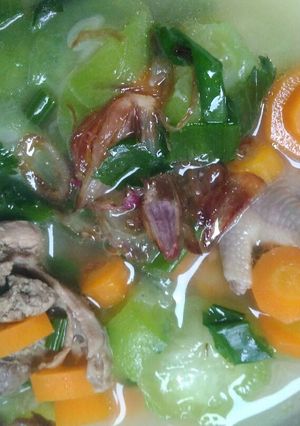 Foto resep Sayur oyong wortel ceker