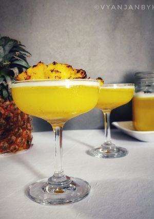 A picture of Pineapple Lemonade | Mocktail | Quick Refreshing Drink.
