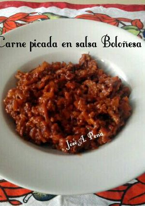 Foto principal de Farsa en salsa Boloñesa para relleno de canelones-lasaña